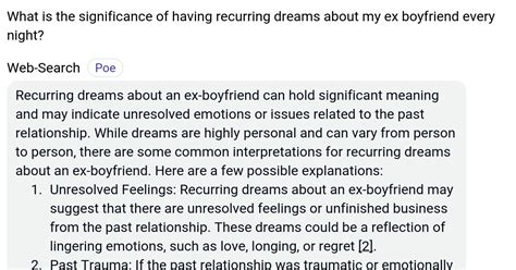 The Significance of Recurring Dreams about a Former Partner