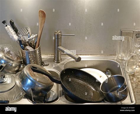 The Significance of Soiled Utensils in the Kitchen Basin