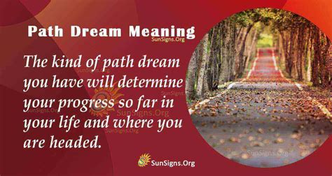 The Significance of an Obstructed Path in Dream Decoding