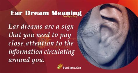 The Significance of the Ear in Deciphering Dreams