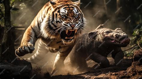 The Symbolic Encounter: Analyzing the Tiger's Pursuit of the Prey