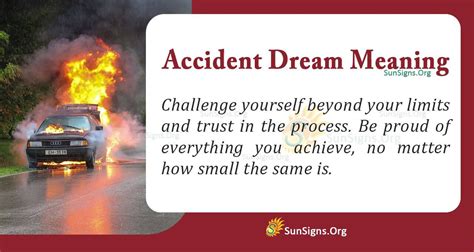 The Symbolic Meaning of Accidents in Dreams