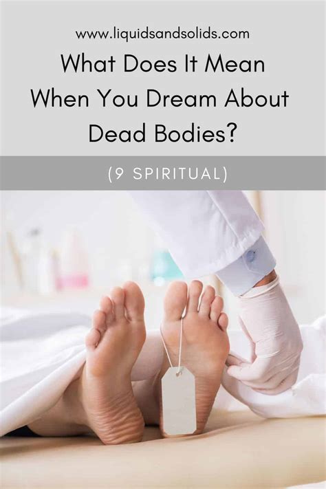 The Symbolic Meaning of Dreaming about a Deceased Body