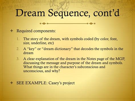 The Symbolic Nature of Dream Sequences