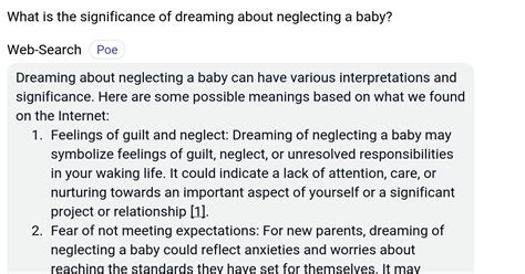 The Symbolic Significance of Neglecting an Infant in Dreams