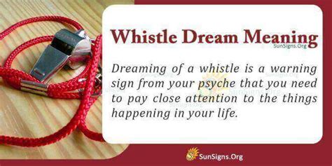 The Symbolic Significance of Whistling in Dreams