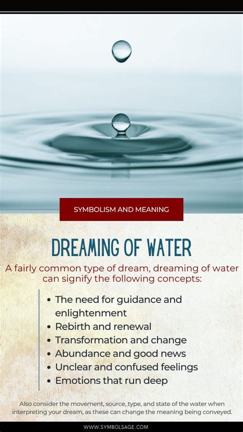 The Symbolism Behind Water in Dreams