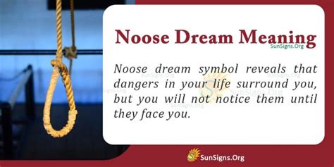 The Symbolism of Hangman's Noose in Dreams