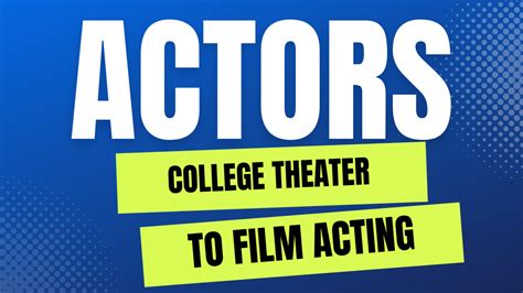 Transition to Acting and Theater Work