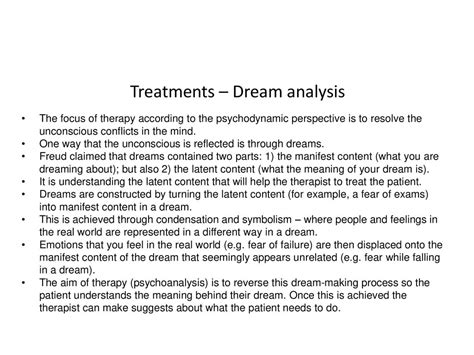 Unconscious Fears and Anxiety Reflected in Dreams