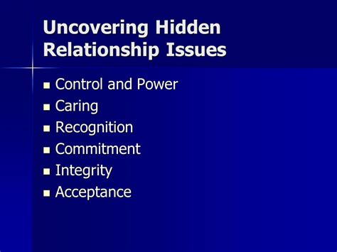 Uncovering Hidden Relationship Issues