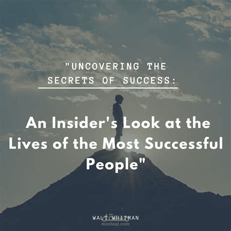 Uncovering the secrets of success