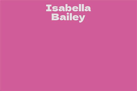 Wrapping Up: Isabella Bailey in Summary