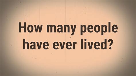 Years Lived by the Individual: How Many Has She Witnessed?